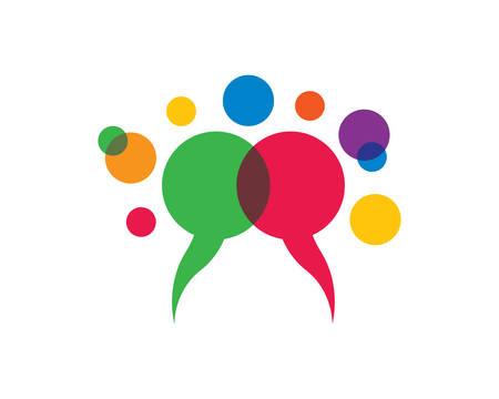 Speech bubble logo template vector icon illustration designのイラスト素材