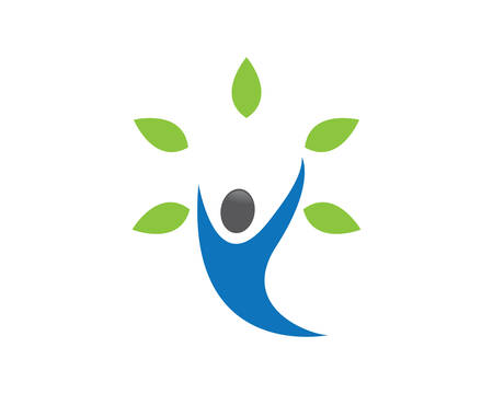 Healthy life logo template vector icon illustration designのイラスト素材