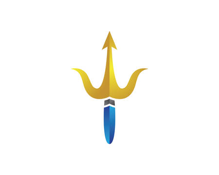Trident Template vector icon illustration designのイラスト素材