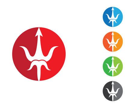 Trident Template vector icon illustration designのイラスト素材