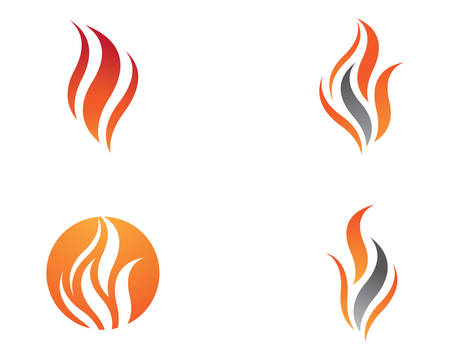 Fire flame template-icon oil, gas and energy conceptのイラスト素材