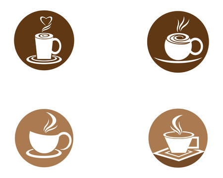 Coffee cup logo template vector icon designのイラスト素材