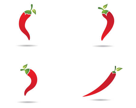 Chili logo template vector icon illustration designのイラスト素材