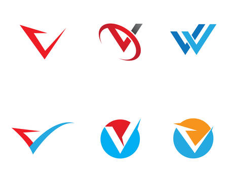 V letter logo vector icon illustration designのイラスト素材