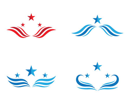 Wing logo template symbol icon illustration designのイラスト素材