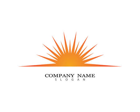 Vector Icon Logo Template Sun over horizonのイラスト素材