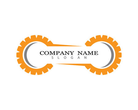 Gear Logo Template vector icon illustration designのイラスト素材