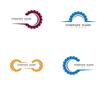 Gear Logo Template vector icon illustration designのイラスト素材