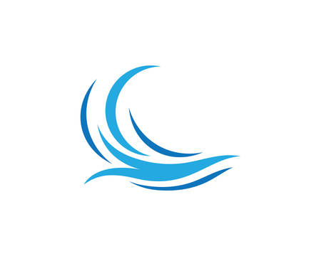 Water wave logo vector icon illustration designのイラスト素材