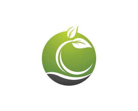 Logos of green leaf ecology nature element vector iconのイラスト素材