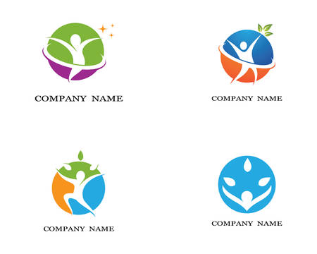 Healthy life logo template vector icon illustration designのイラスト素材