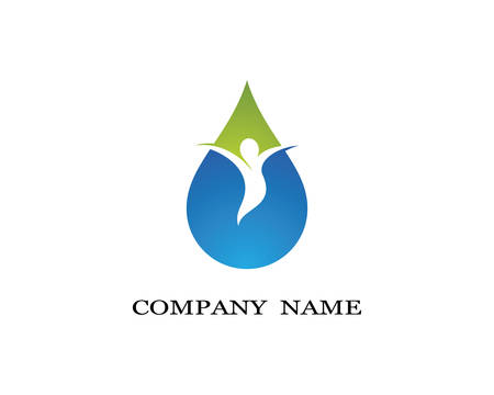 Water drop logo template vector icon illustration designのイラスト素材
