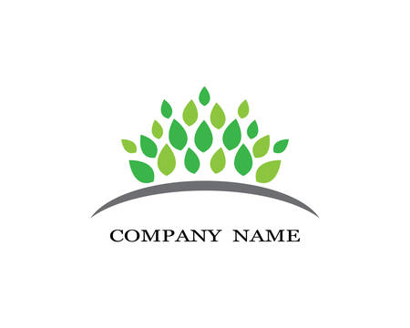 Logos of green leaf ecology nature element vector iconのイラスト素材