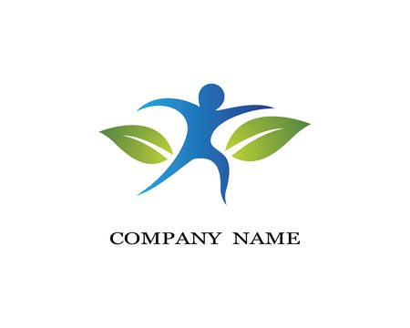 Healthy life logo template vector icon illustration designのイラスト素材
