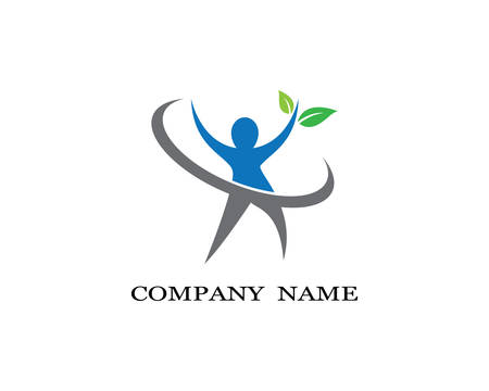 Healthy life logo template vector icon illustration designのイラスト素材