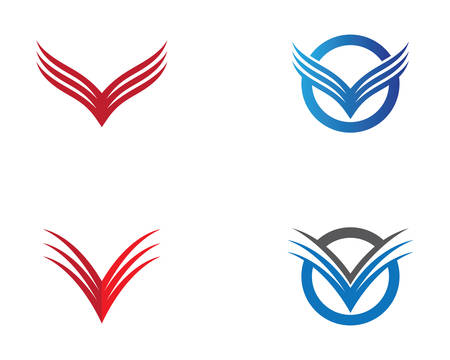 Wing logo symbol illustration desingのイラスト素材
