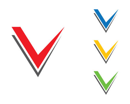 V letter logo vector icon illustration designのイラスト素材