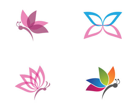 Butterfly logo template vector icon illustration designのイラスト素材