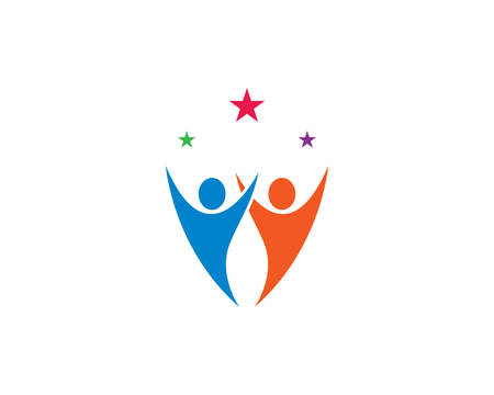 Adoption and community care logo template vector icon illustration designのイラスト素材