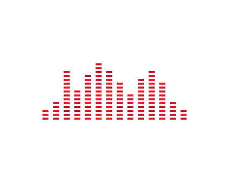 Sound wave logo template vector icon illustrationのイラスト素材