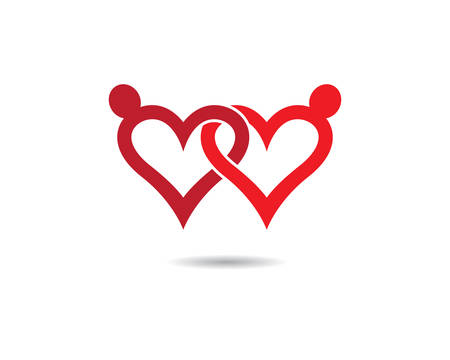Love logo template vector icon illustration designのイラスト素材
