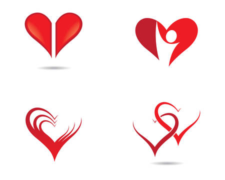 Love logo template vector icon illustration designのイラスト素材
