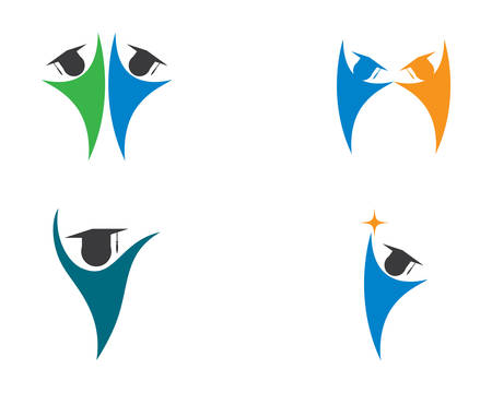 Education logo template vector icon illustration designのイラスト素材