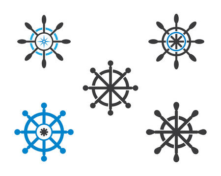 Steering ship icon illustration designのイラスト素材