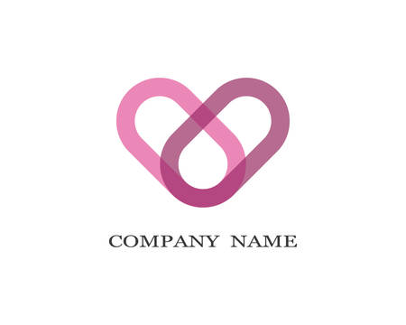 Love logo template vector icon illustration designのイラスト素材