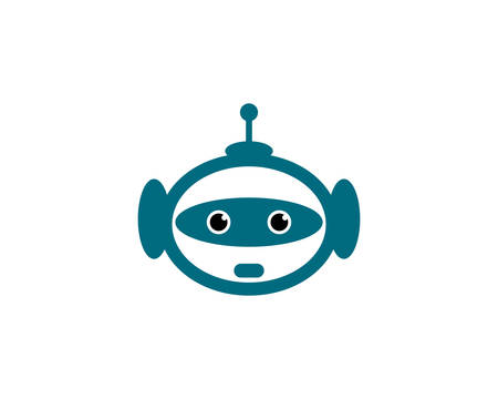 Robot logo template vector icon illustration designのイラスト素材