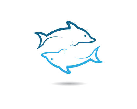 Dolphin logo template vector icon illustration designのイラスト素材