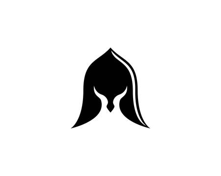 Spartan helmet logo template vector iconのイラスト素材