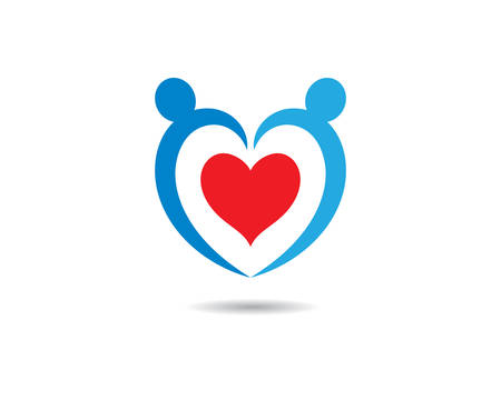 Love logo template vector icon illustration designのイラスト素材