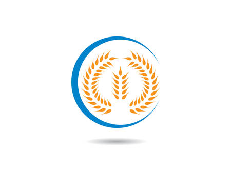 Agriculture wheat logo template vector icon designのイラスト素材