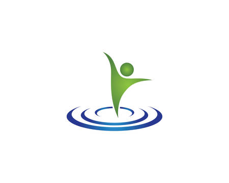 Healthy life logo template vector icon illustration designのイラスト素材