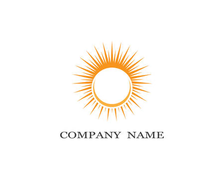 Sun logo template vector icon illustration designのイラスト素材