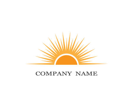 Sun logo template vector icon illustration designのイラスト素材