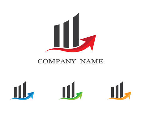 Business finance logo template vector icon illustrationのイラスト素材