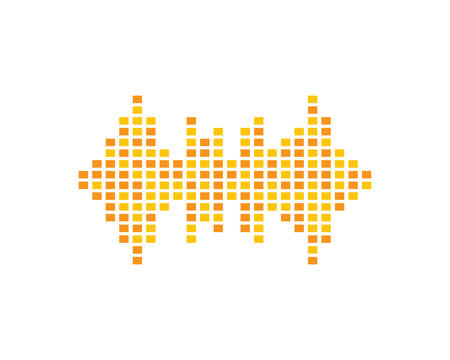Sound wave template vector icon illustrationのイラスト素材