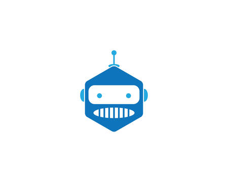 Robot logo template vector icon illustration designのイラスト素材