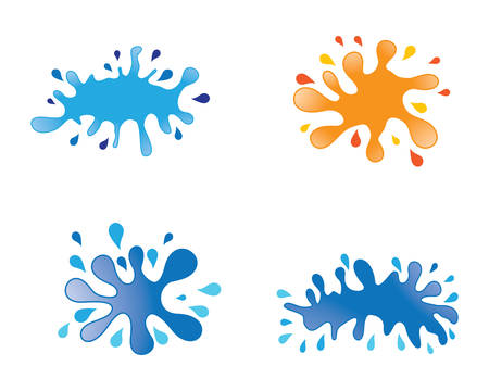 Water Splash logo vector icon illustration designのイラスト素材