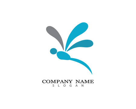 Dragonfly logo template vector icon illustration designのイラスト素材