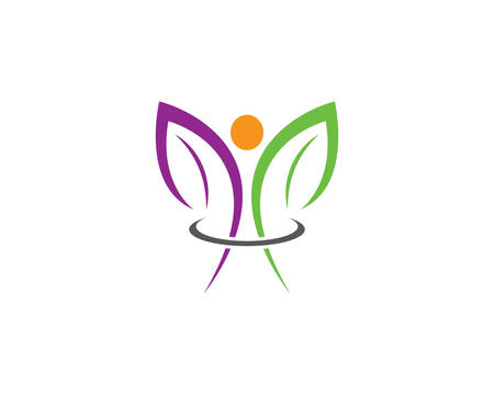 Healthy life logo template vector icon illustration designのイラスト素材