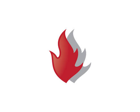 Fire flame logo template vector icon illustration designのイラスト素材