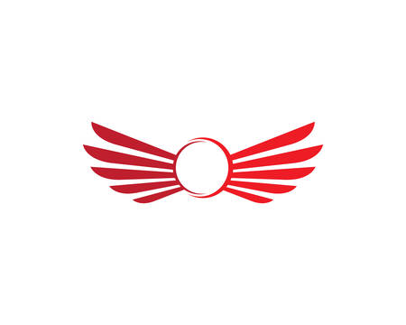 Wing logo template symbol icon illustration designのイラスト素材