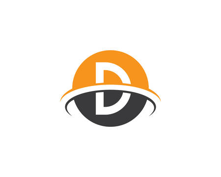 D letter logo vector icon illustration designのイラスト素材