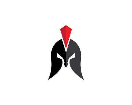 Spartan helmet logo template vector iconのイラスト素材