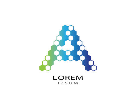 A letter logo vector icon illustration designのイラスト素材