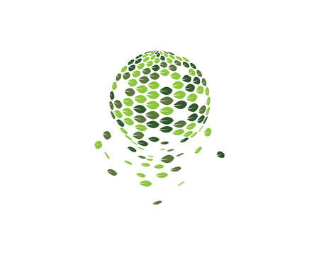Logos of green leaf ecology nature element vector iconのイラスト素材