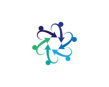 Adoption and community care logo template vector icon illustration designのイラスト素材